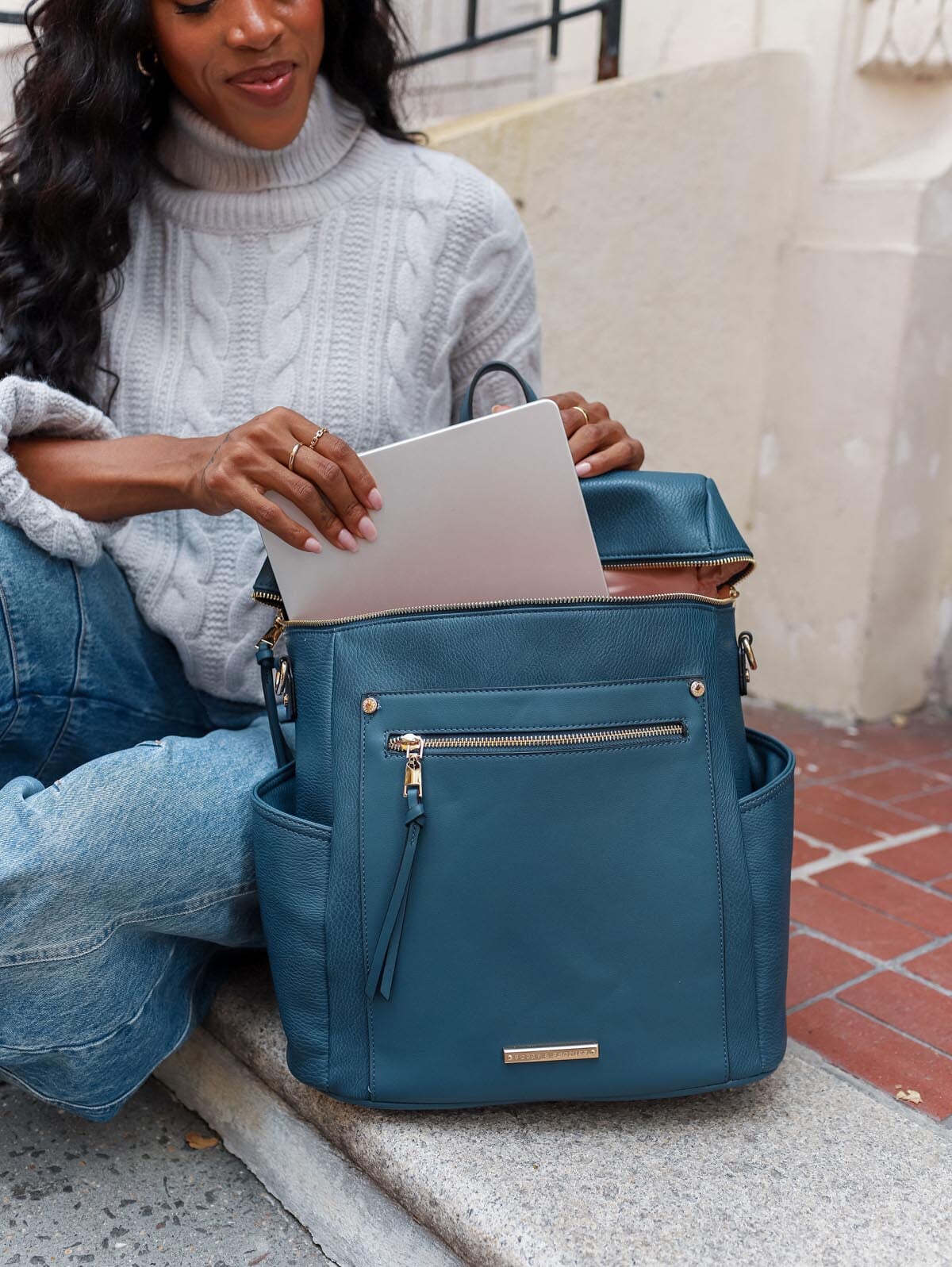 Commuter Backpack Navy - Image 7