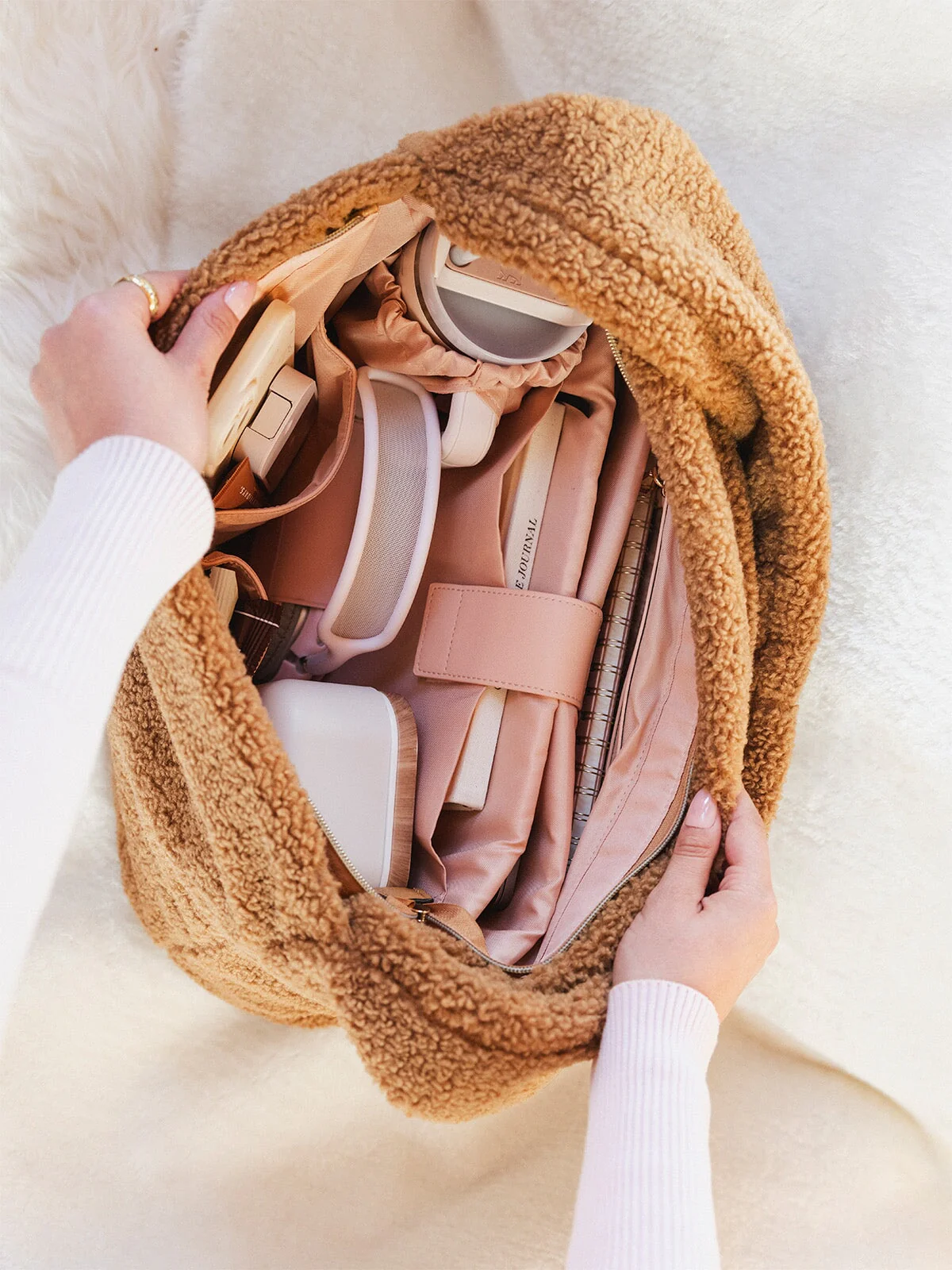 Haul It Teddy Faux Fur Camel - Image 3