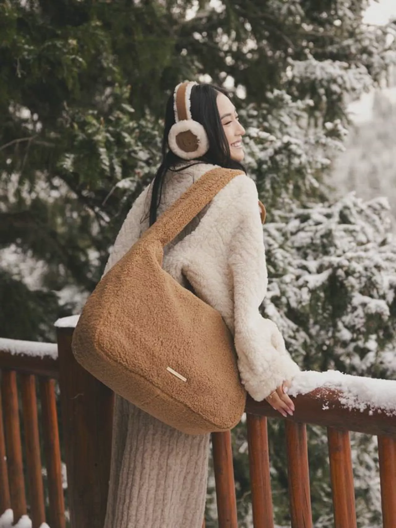 Haul It Teddy Faux Fur Camel - Image 4