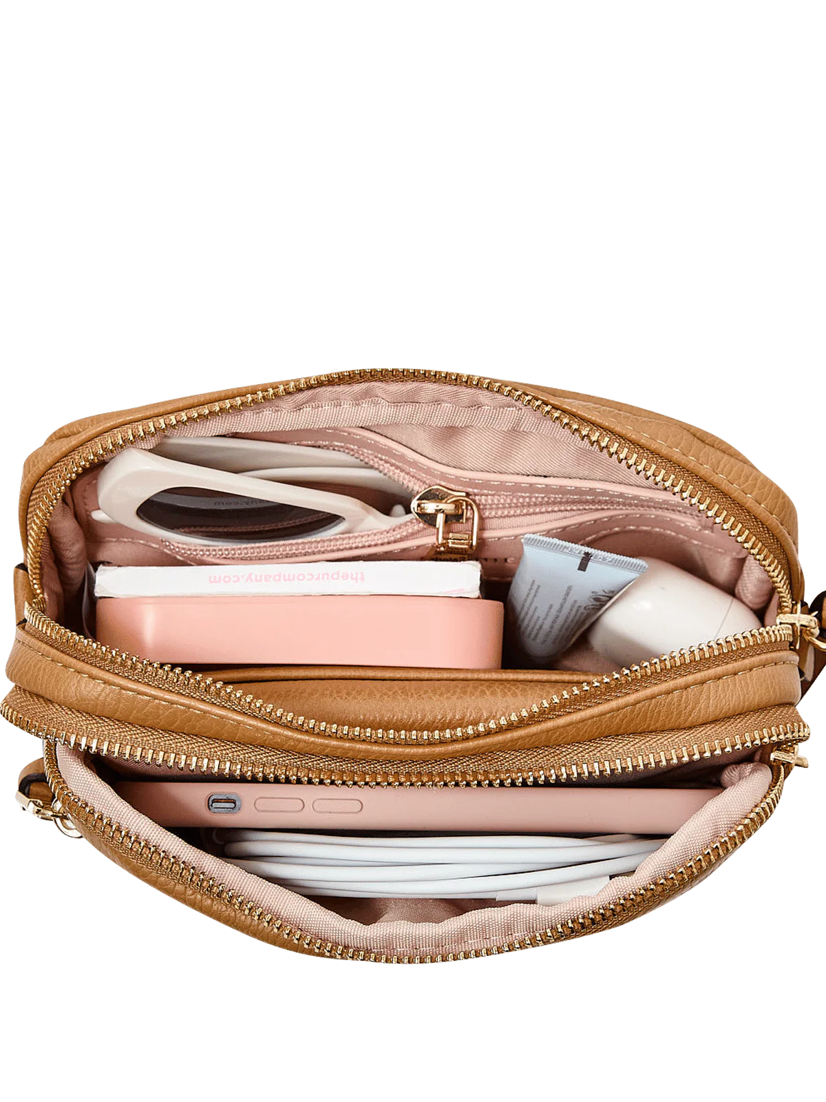 On The Run belt bag vegan leather camel - Image 10