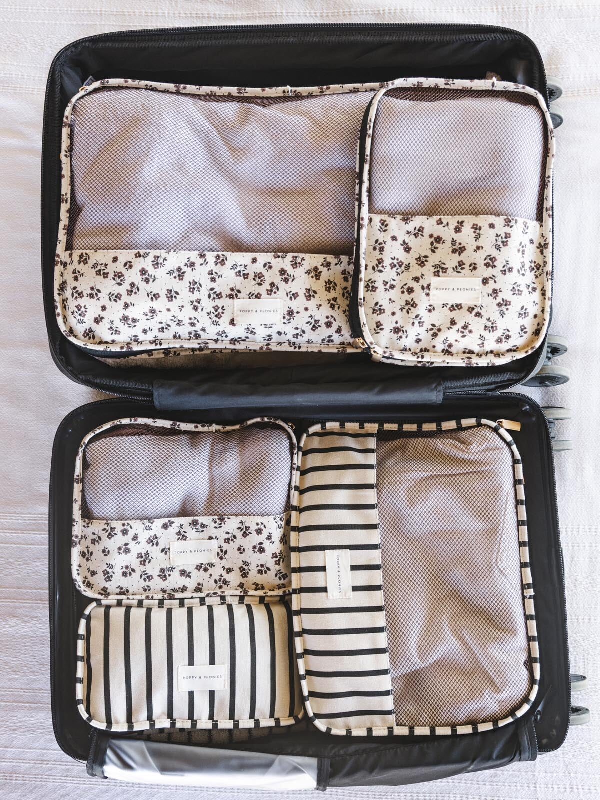 Pack-It-Up Five Piece Packing Cube Set Brown Floral - Image 3