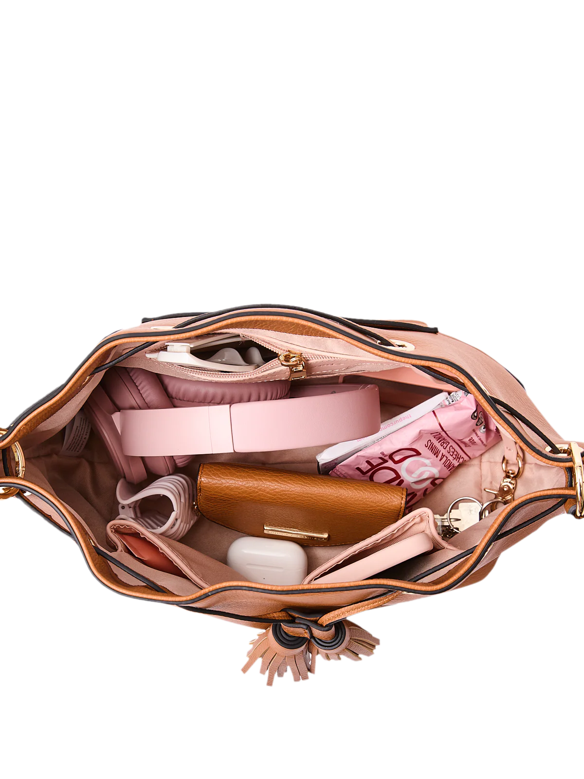 Pulled Together Bucket Bag Cognac - Image 10