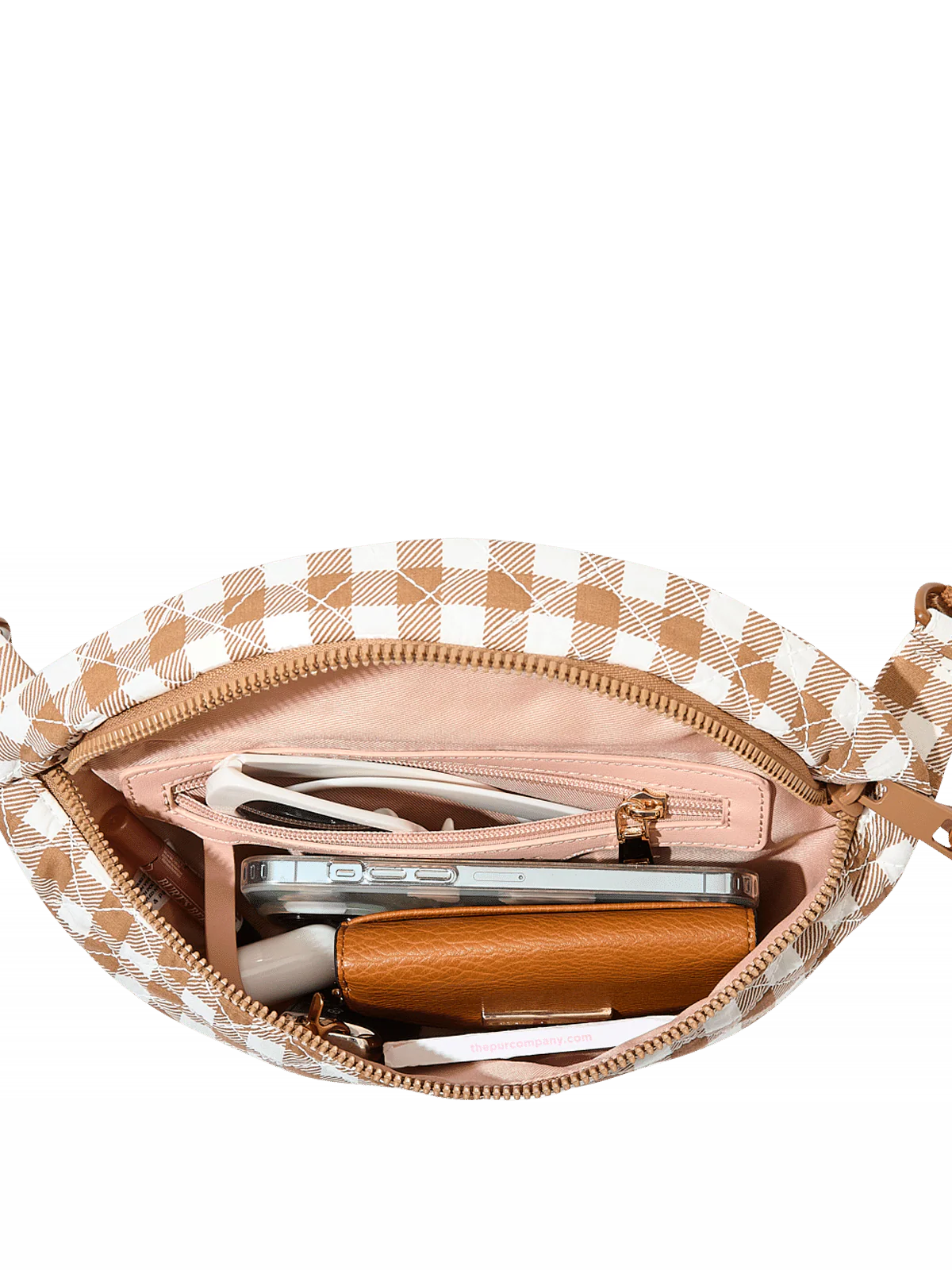 Sidekick Quilted Brown Gingham - Image 6