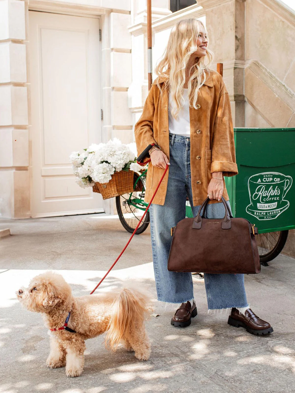 Uptown Tote Suede Espresso - Image 7